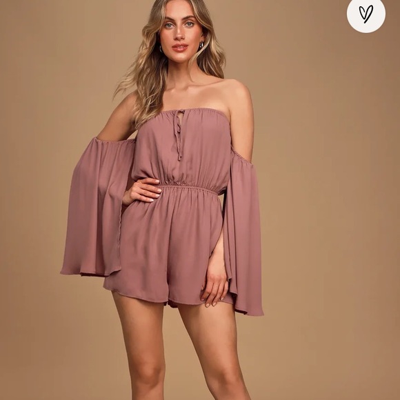 Lulus Pants - Lulu’s Hold the Applause romper in mauve
